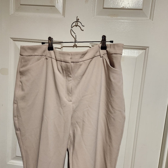 Express Editor High Rise Skinny Cream Pants Business Casual Luxury Minimalist - Picture 6 of 10